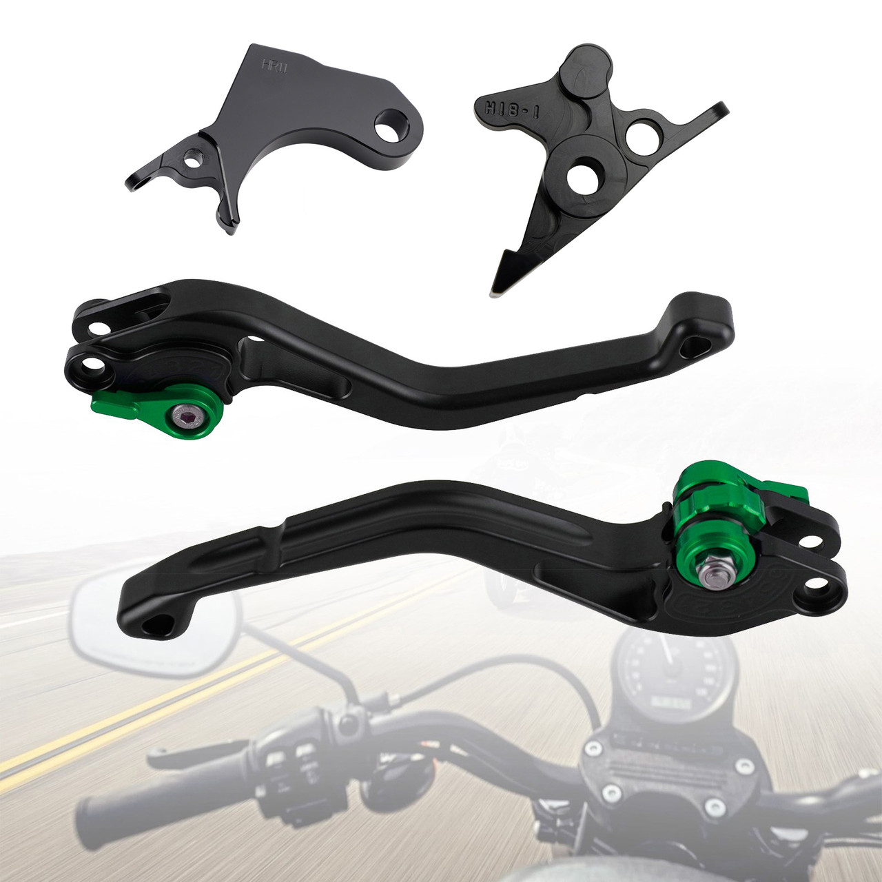 2022-2024 HONDA CRF1100L Africa Twin Racing Brake & Clutch Levers Green Generic 2022-2024 HONDA CRF1100L Africa Twin Racing Brake & Clutch Levers Green Generic