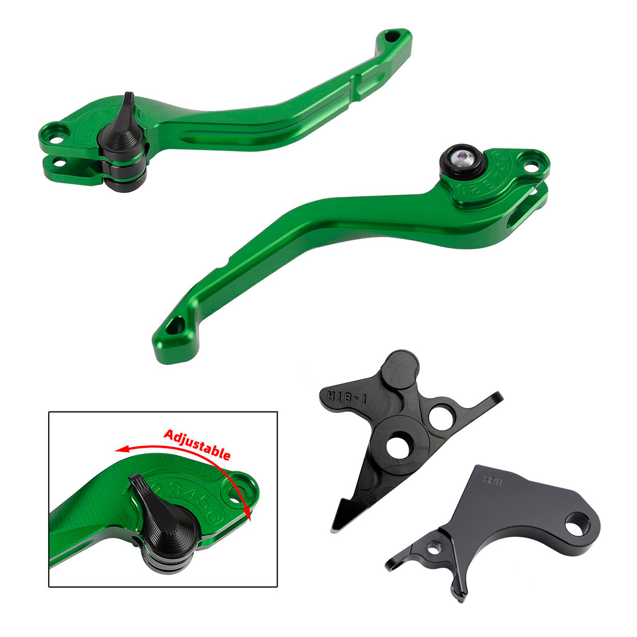 2022-2024 HONDA CRF1100L Africa Twin CNC Short Clutch Brake Lever Green Generic 2022-2024 HONDA CRF1100L Africa Twin CNC Short Clutch Brake Lever Green Generic
