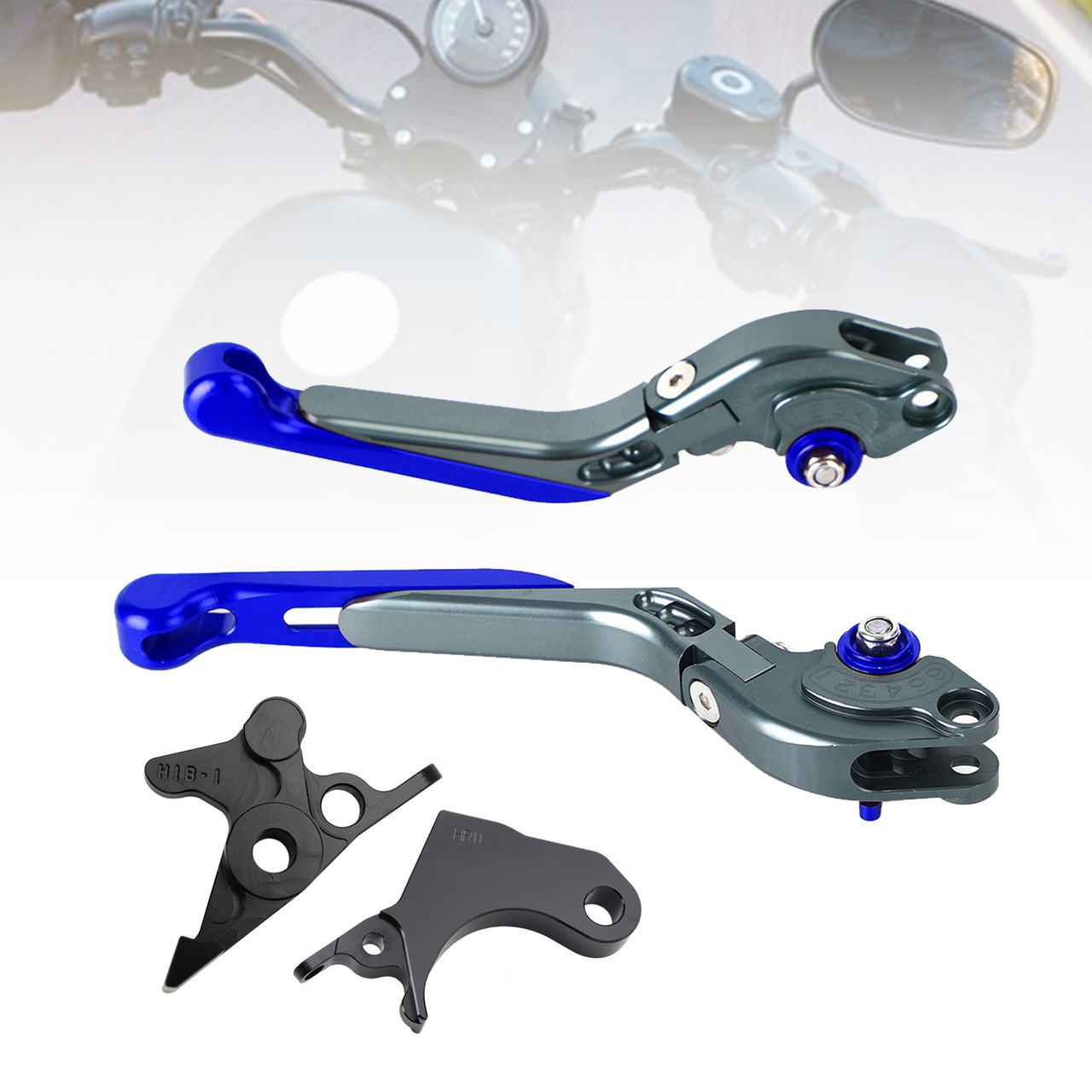 2022-2024 HONDA CRF1100L Africa Twin Adjustable Folding Extendable Racing Brake & Clutch Levers Blue T Generic