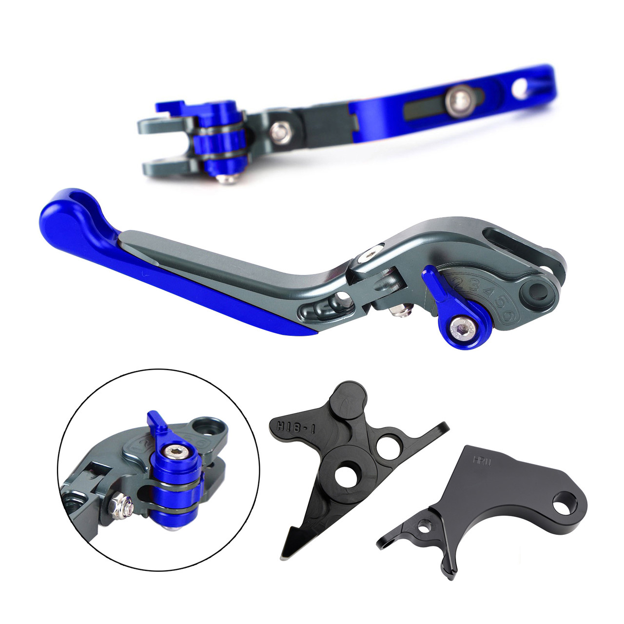 2022-2024 HONDA CRF1100L Africa Twin Adjustable Folding Extendable Racing Brake & Clutch Levers Blue T Generic