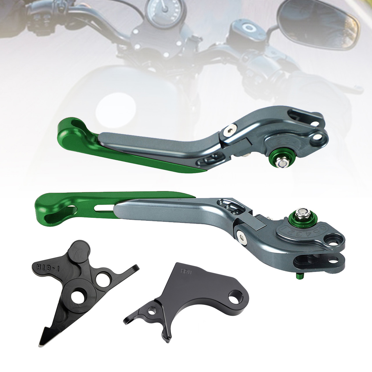 2022-2024 HONDA CRF1100L Africa Twin Adjustable Folding Extendable Racing Brake & Clutch Levers Green T Generic 2022-2024 HONDA CRF1100L Africa Twin Adjustable Folding Extendable Racing Brake & Clutch Levers Green T Generic