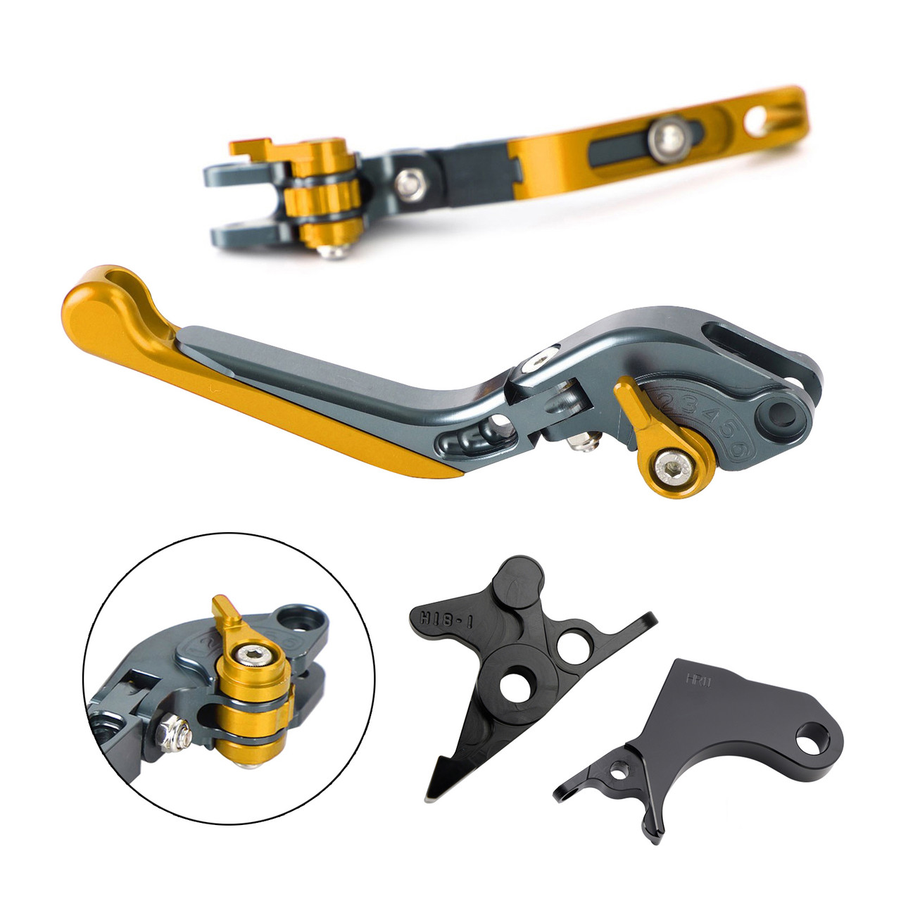 2022-2024 HONDA CRF1100L Africa Twin Adjustable Folding Extendable Racing Brake & Clutch Levers Gold T Generic 2022-2024 HONDA CRF1100L Africa Twin Adjustable Folding Extendable Racing Brake & Clutch Levers Gold T Generic