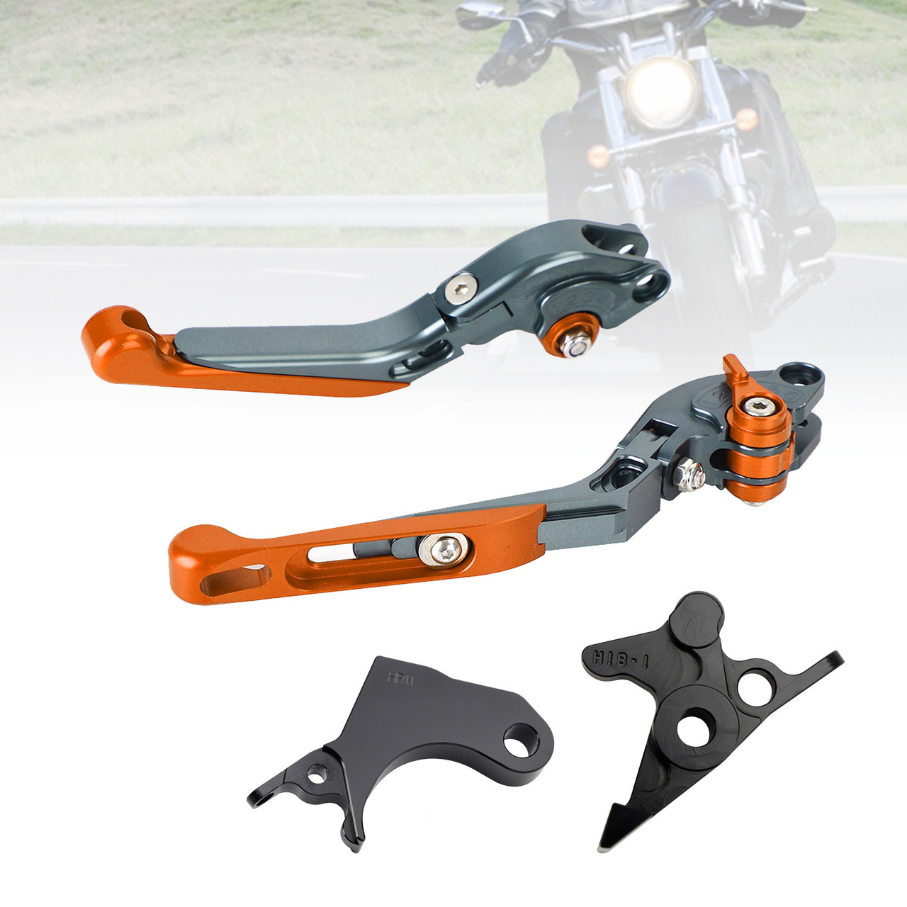 2022-2024 HONDA CRF1100L Africa Twin Adjustable Folding Extendable Racing Brake & Clutch Levers Orange T Generic