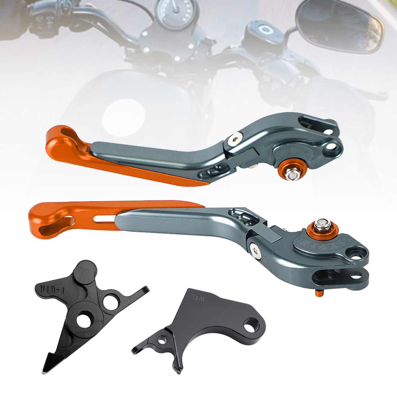2022-2024 HONDA CRF1100L Africa Twin Adjustable Folding Extendable Racing Brake & Clutch Levers Orange T Generic
