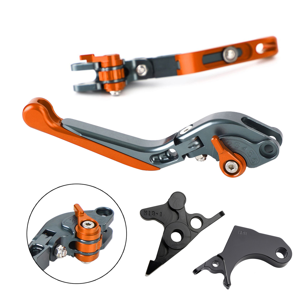 2022-2024 HONDA CRF1100L Africa Twin Adjustable Folding Extendable Racing Brake & Clutch Levers Orange T Generic