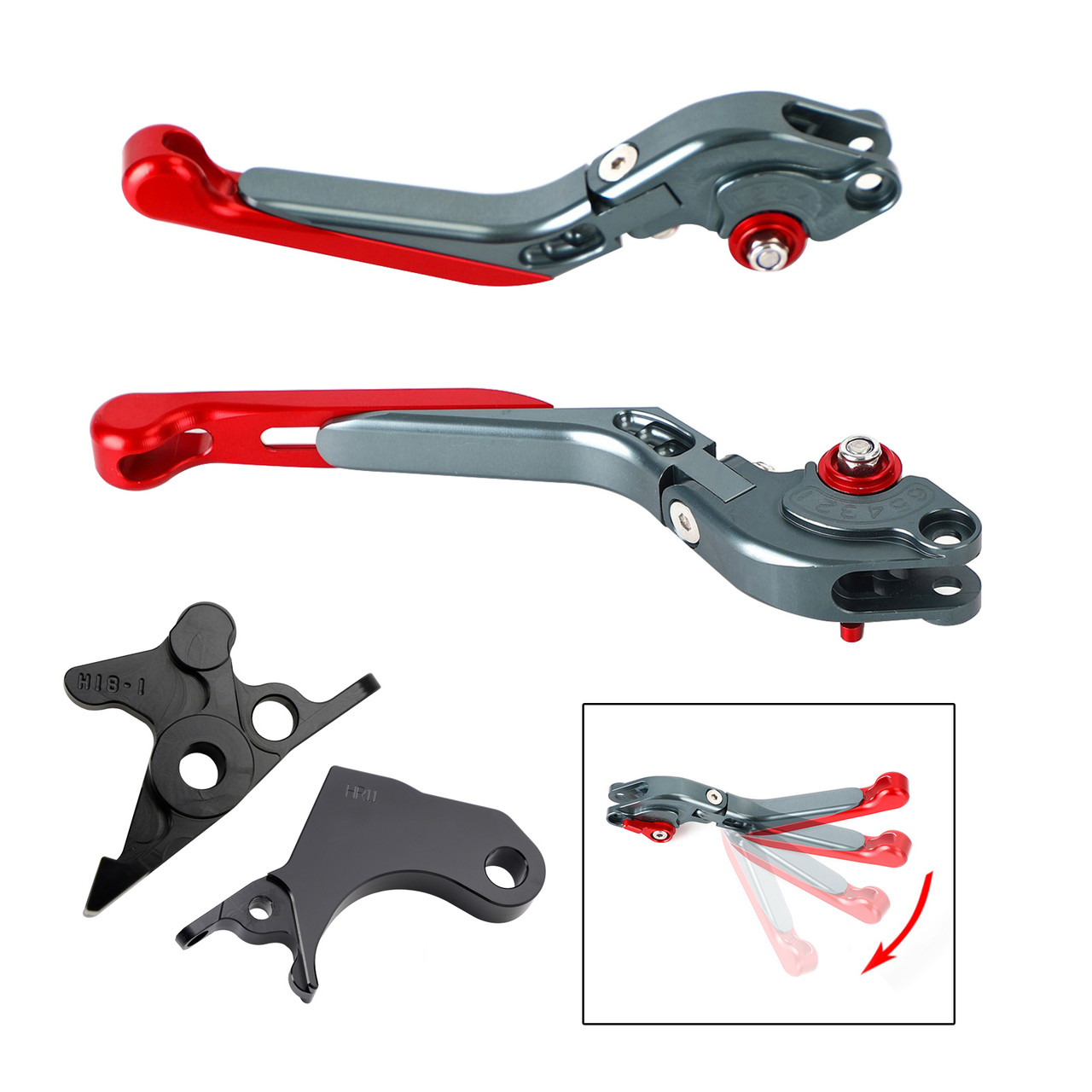 2022-2024 HONDA CRF1100L Africa Twin Adjustable Folding Extendable Racing Brake & Clutch Levers Red T Generic 2022-2024 HONDA CRF1100L Africa Twin Adjustable Folding Extendable Racing Brake & Clutch Levers Red T Generic