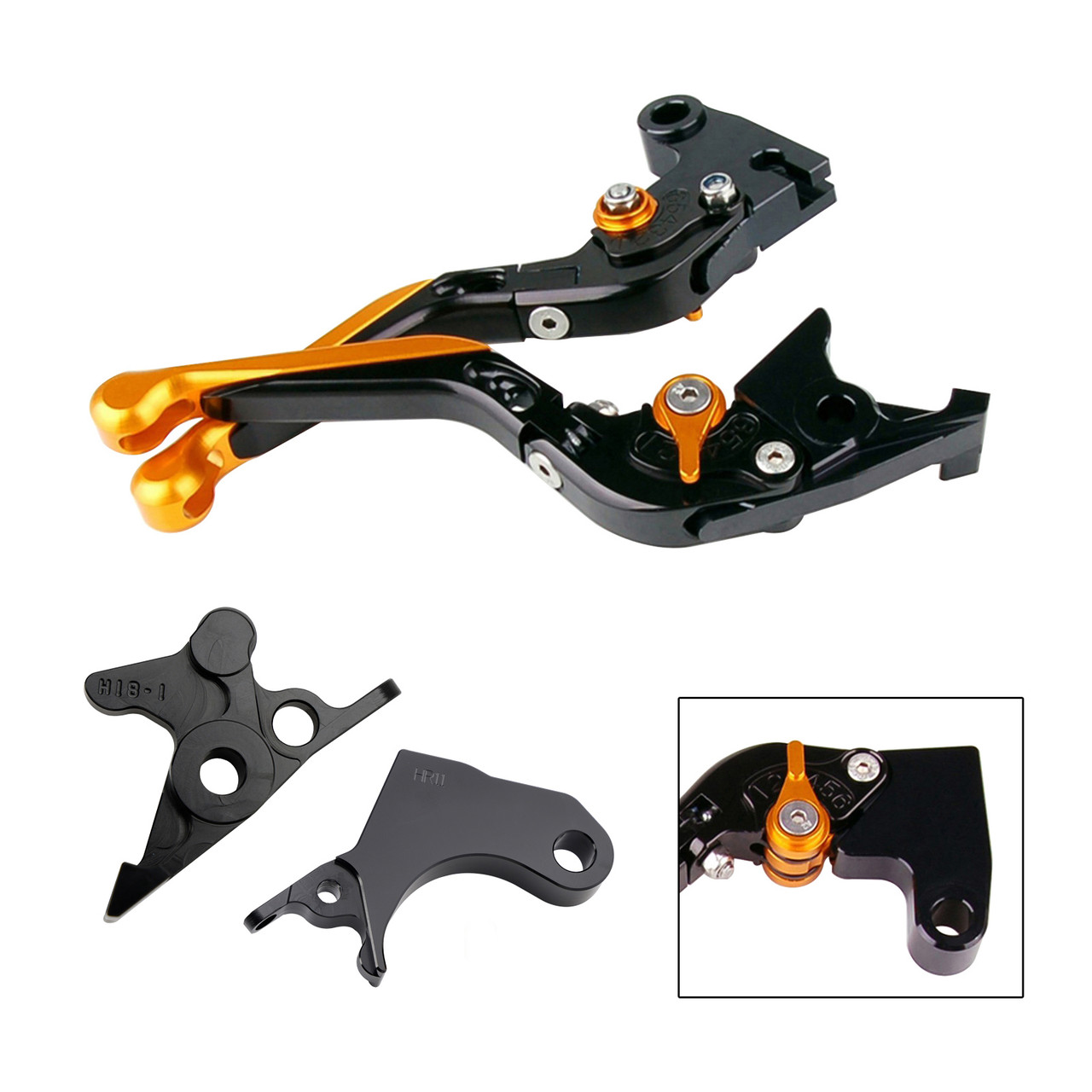 2022-2024 HONDA CRF1100L Africa Twin Adjustable Clutch Brake Lever Gold A Generic 2022-2024 HONDA CRF1100L Africa Twin Adjustable Clutch Brake Lever Gold A Generic