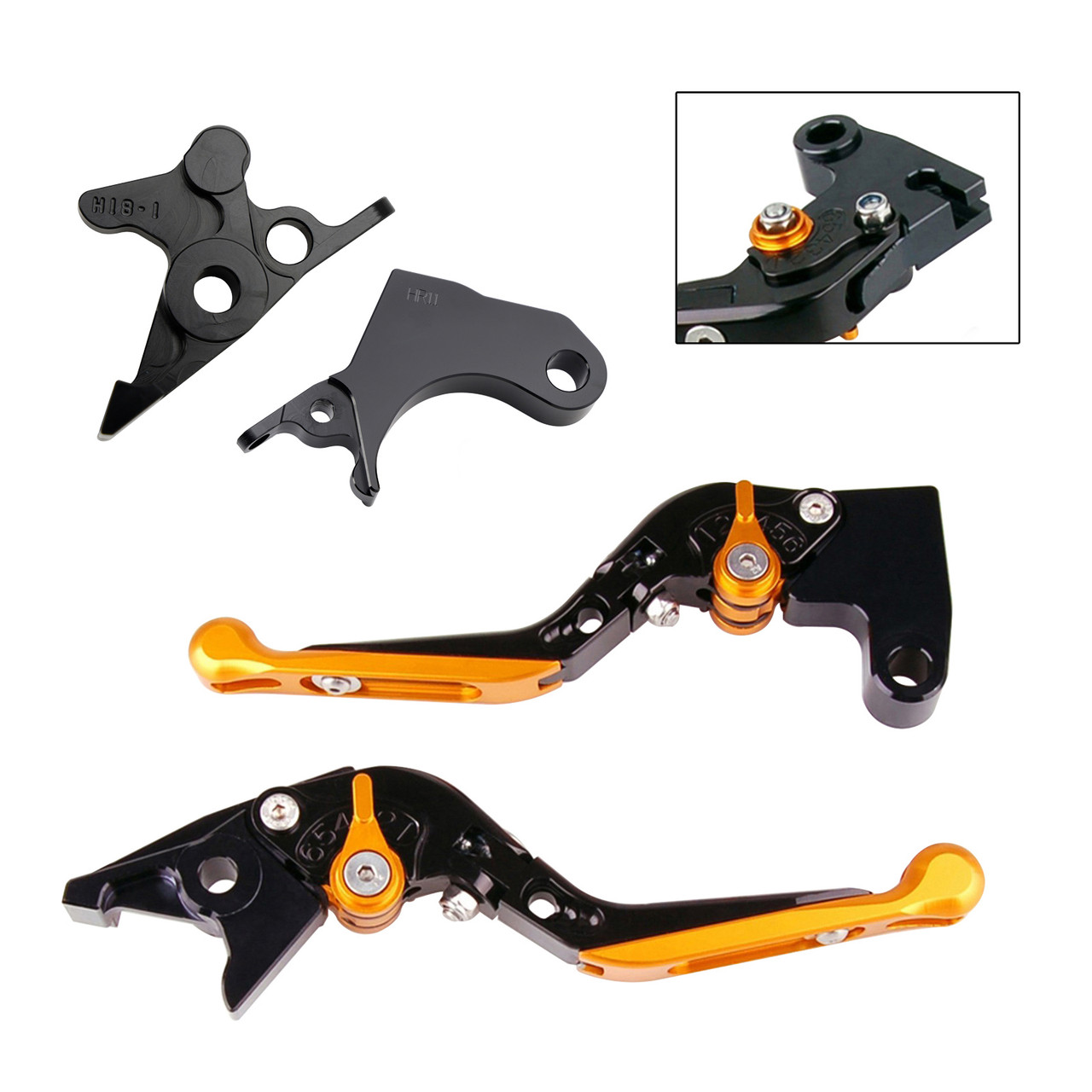 2022-2024 HONDA CRF1100L Africa Twin Adjustable Clutch Brake Lever Gold A Generic 2022-2024 HONDA CRF1100L Africa Twin Adjustable Clutch Brake Lever Gold A Generic