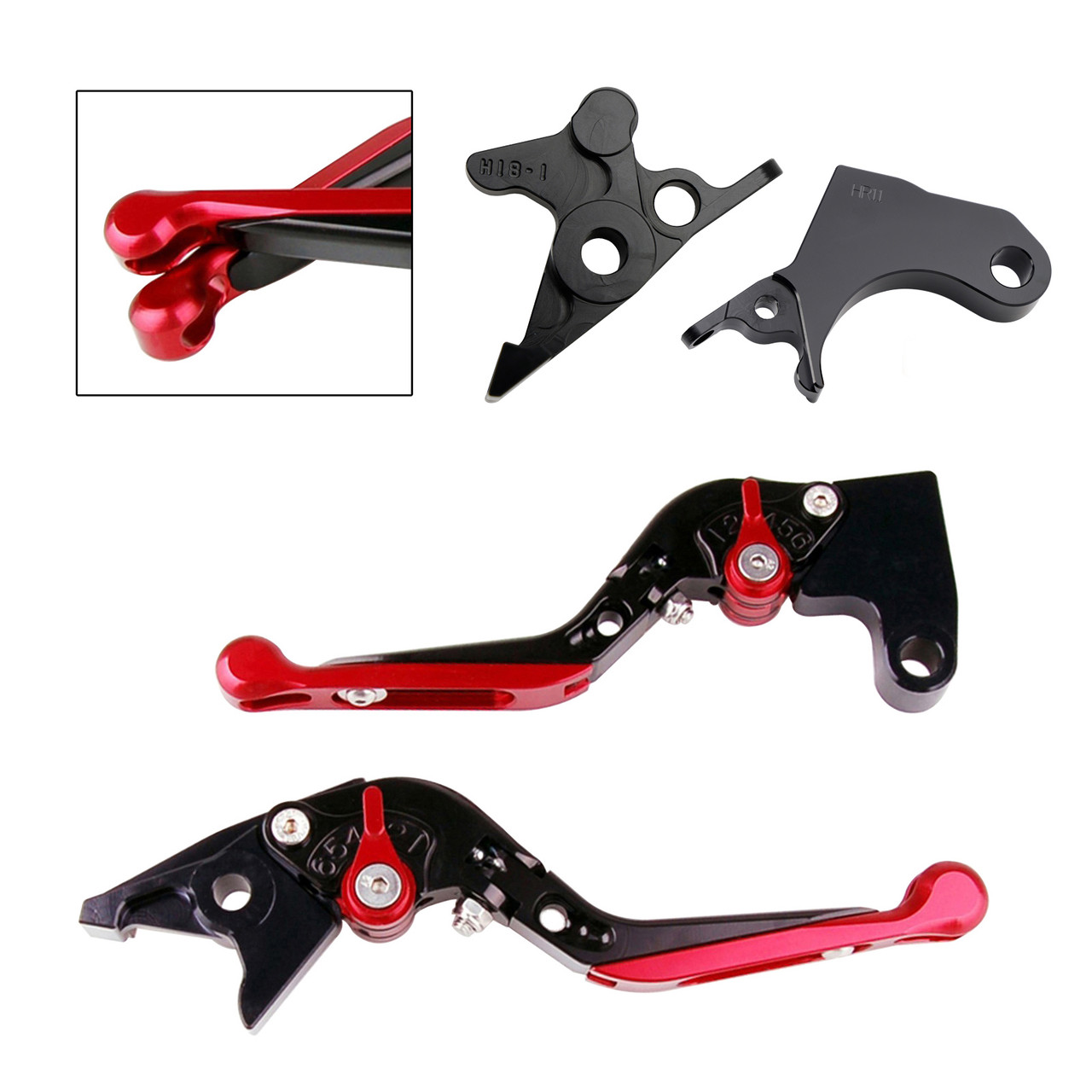 2022-2024 HONDA CRF1100L Africa Twin Adjustable Clutch Brake Lever Red A Generic 2022-2024 HONDA CRF1100L Africa Twin Adjustable Clutch Brake Lever Red A Generic