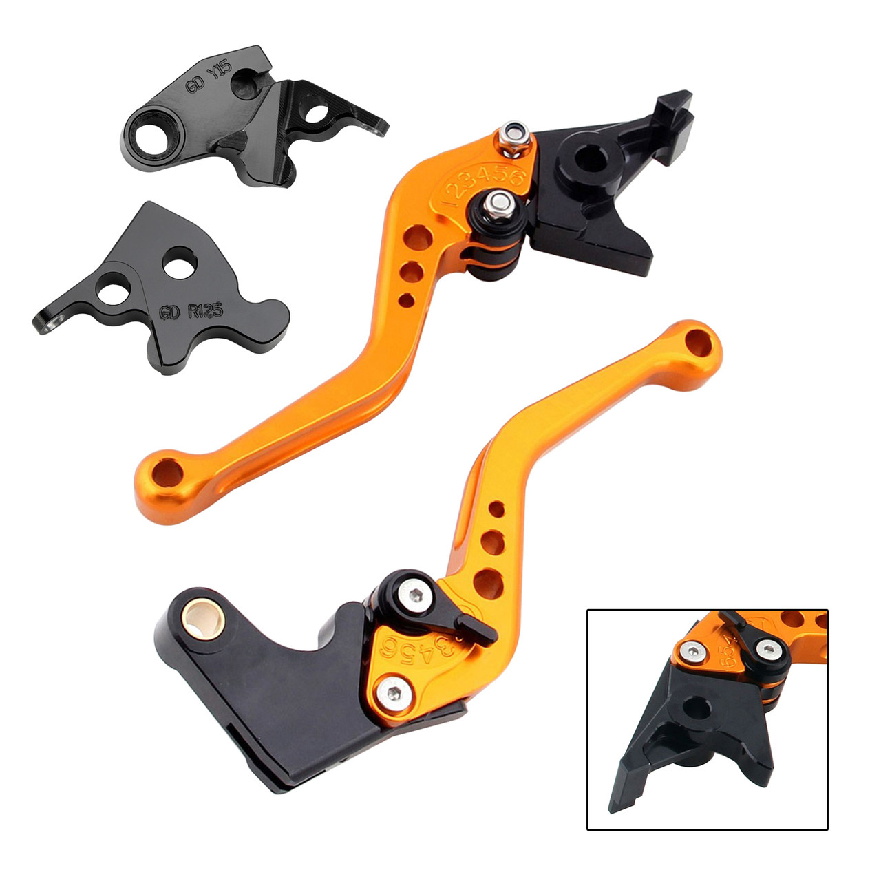 2022-2024 HONDA CRF1100L Africa Twin NEW Short Clutch Brake Lever Gold Generic 2022-2024 HONDA CRF1100L Africa Twin NEW Short Clutch Brake Lever Gold Generic