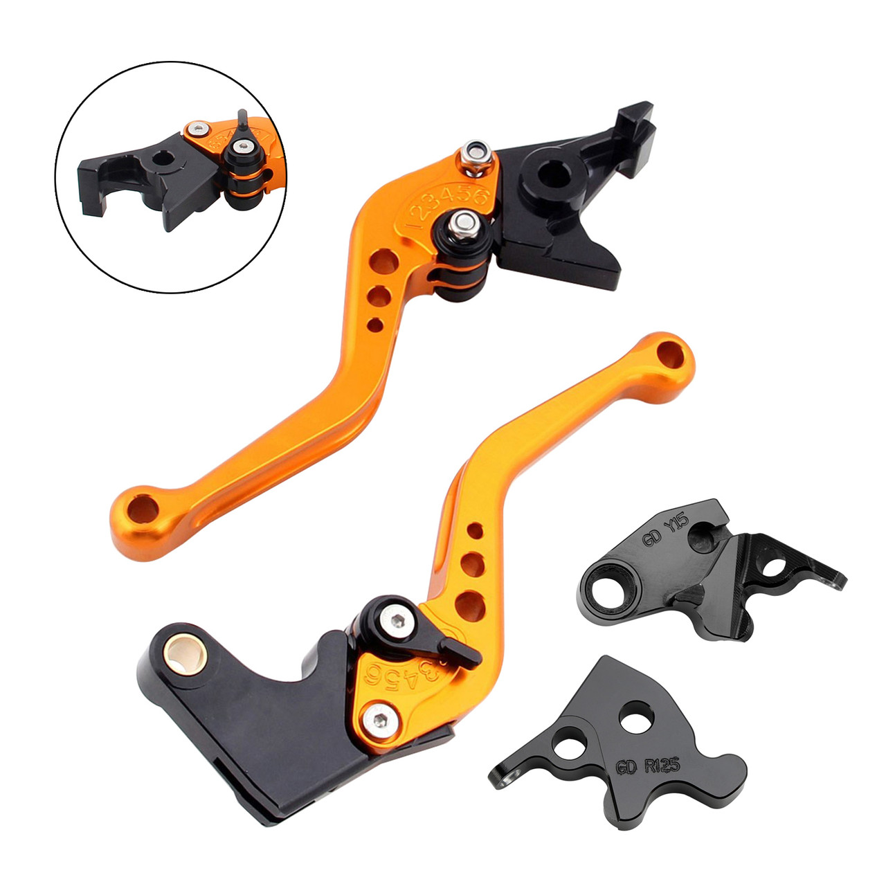 2022-2024 HONDA CRF1100L Africa Twin NEW Short Clutch Brake Lever Gold Generic 2022-2024 HONDA CRF1100L Africa Twin NEW Short Clutch Brake Lever Gold Generic