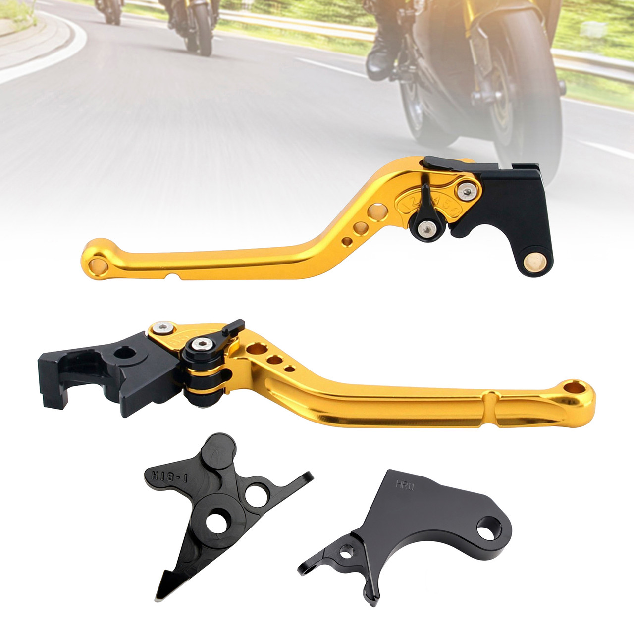 2022-2024 HONDA CRF1100L Africa Twin Long Clutch Brake Lever Gold Generic 2022-2024 HONDA CRF1100L Africa Twin Long Clutch Brake Lever Gold Generic