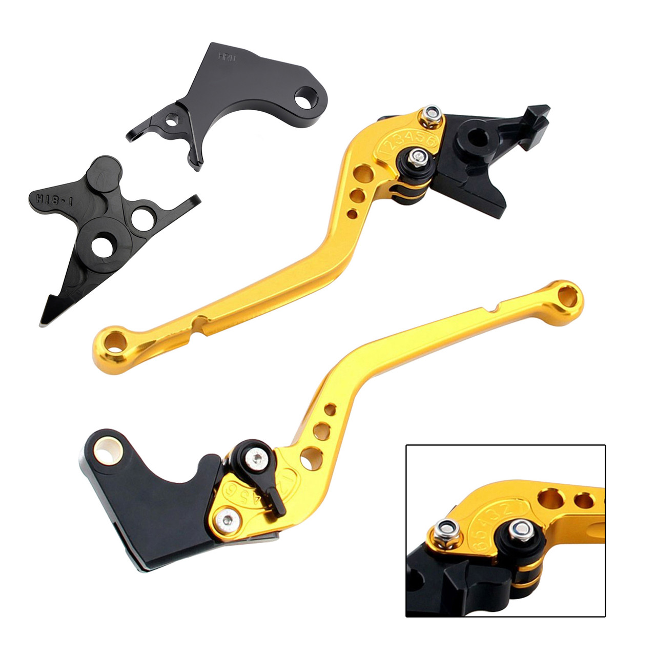 2022-2024 HONDA CRF1100L Africa Twin Long Clutch Brake Lever Gold Generic 2022-2024 HONDA CRF1100L Africa Twin Long Clutch Brake Lever Gold Generic