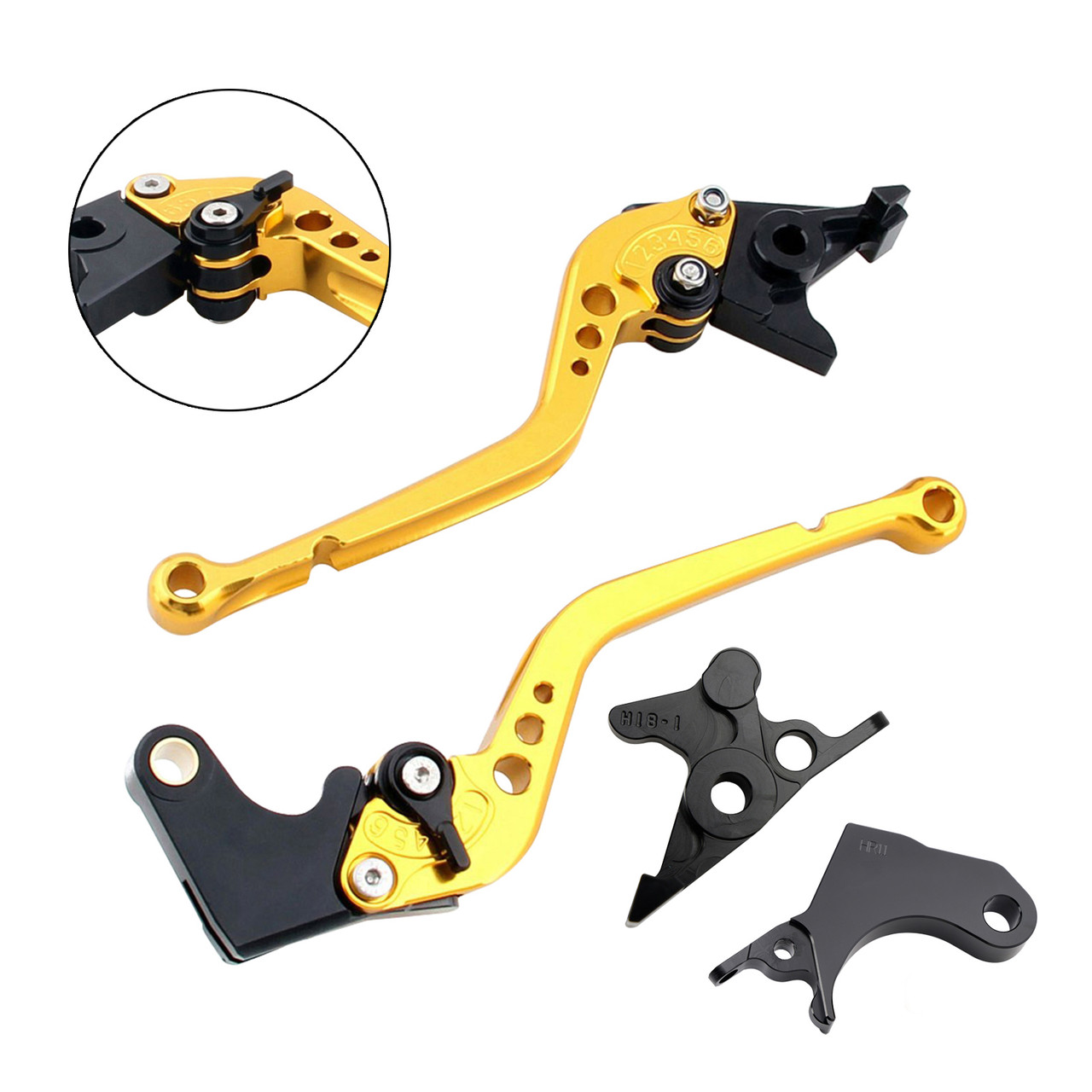 2022-2024 HONDA CRF1100L Africa Twin Long Clutch Brake Lever Gold Generic 2022-2024 HONDA CRF1100L Africa Twin Long Clutch Brake Lever Gold Generic