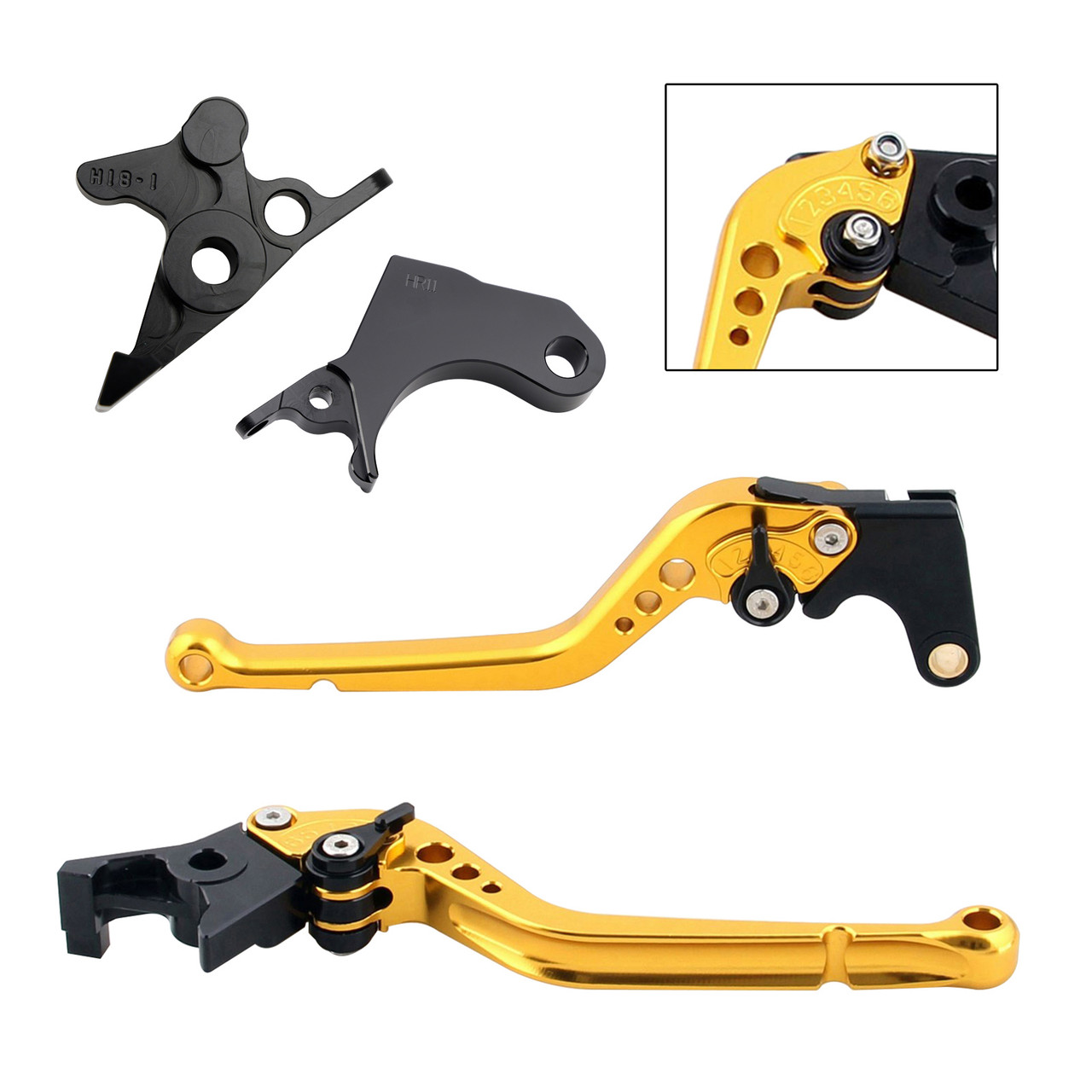 2022-2024 HONDA CRF1100L Africa Twin Long Clutch Brake Lever Gold Generic 2022-2024 HONDA CRF1100L Africa Twin Long Clutch Brake Lever Gold Generic