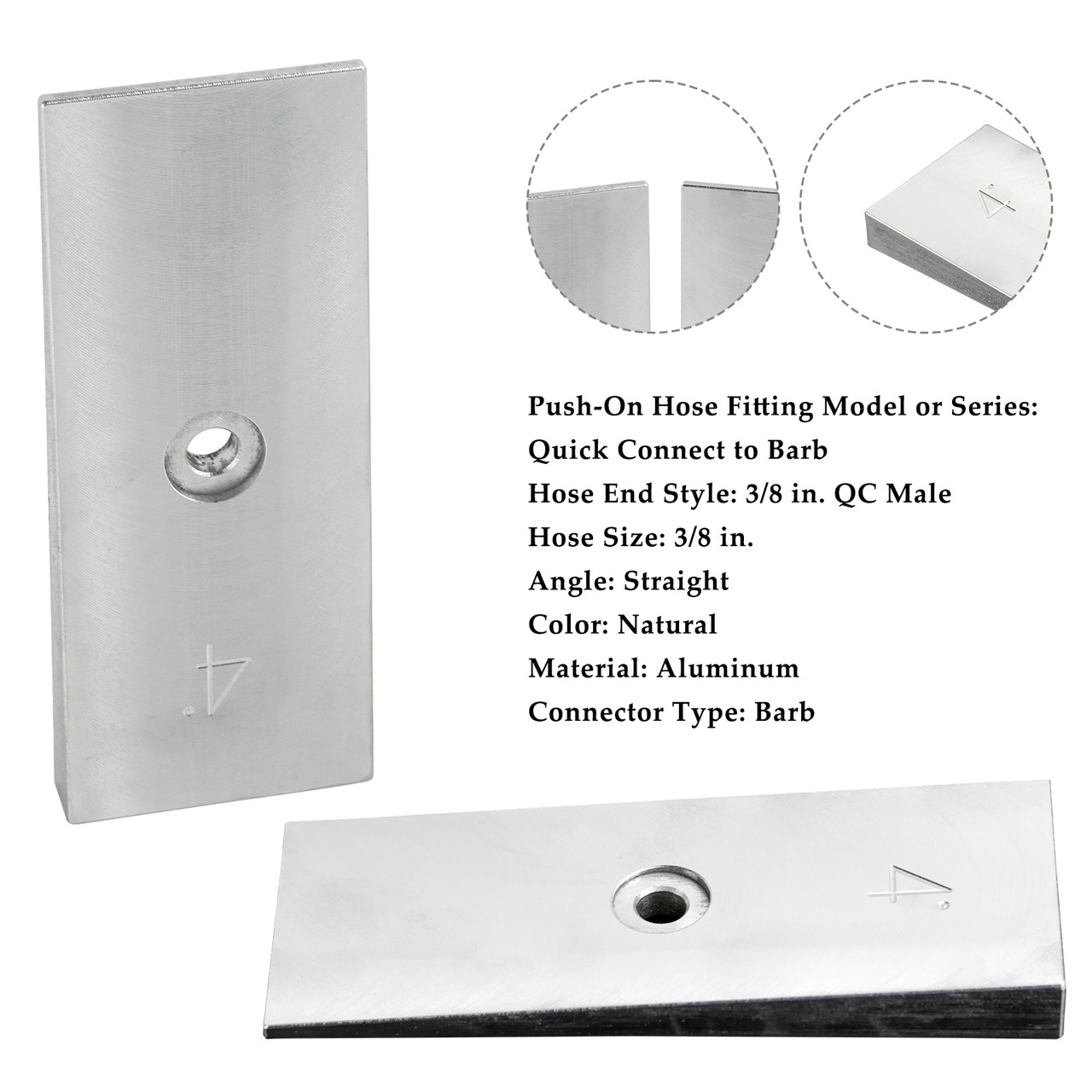 2PCS 2" Wide 4¡ãDegree Steel Leaf Spring Degree Shims Silver