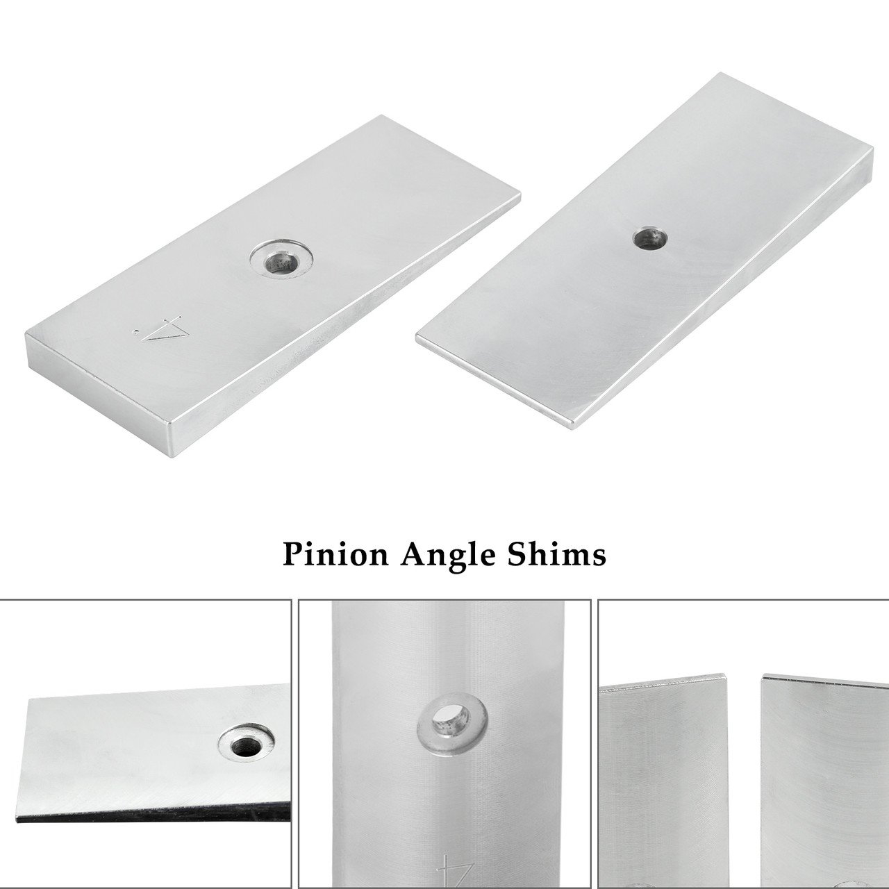 2PCS 2" Wide 4¡ãDegree Steel Leaf Spring Degree Shims Silver