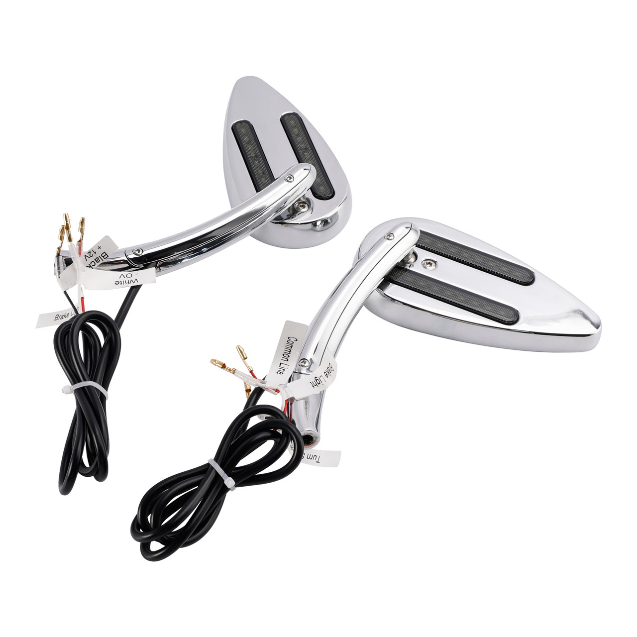 1990-Up Sportster XL 1200 883 Custom Dynamics LED Turn Signal Mirrors Chrome Generic