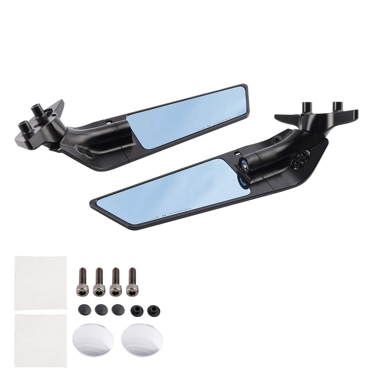 2021-2022 BMW M1000RR CNC Aluminum Adjustable Swivel Winglet Mirror Black Generic