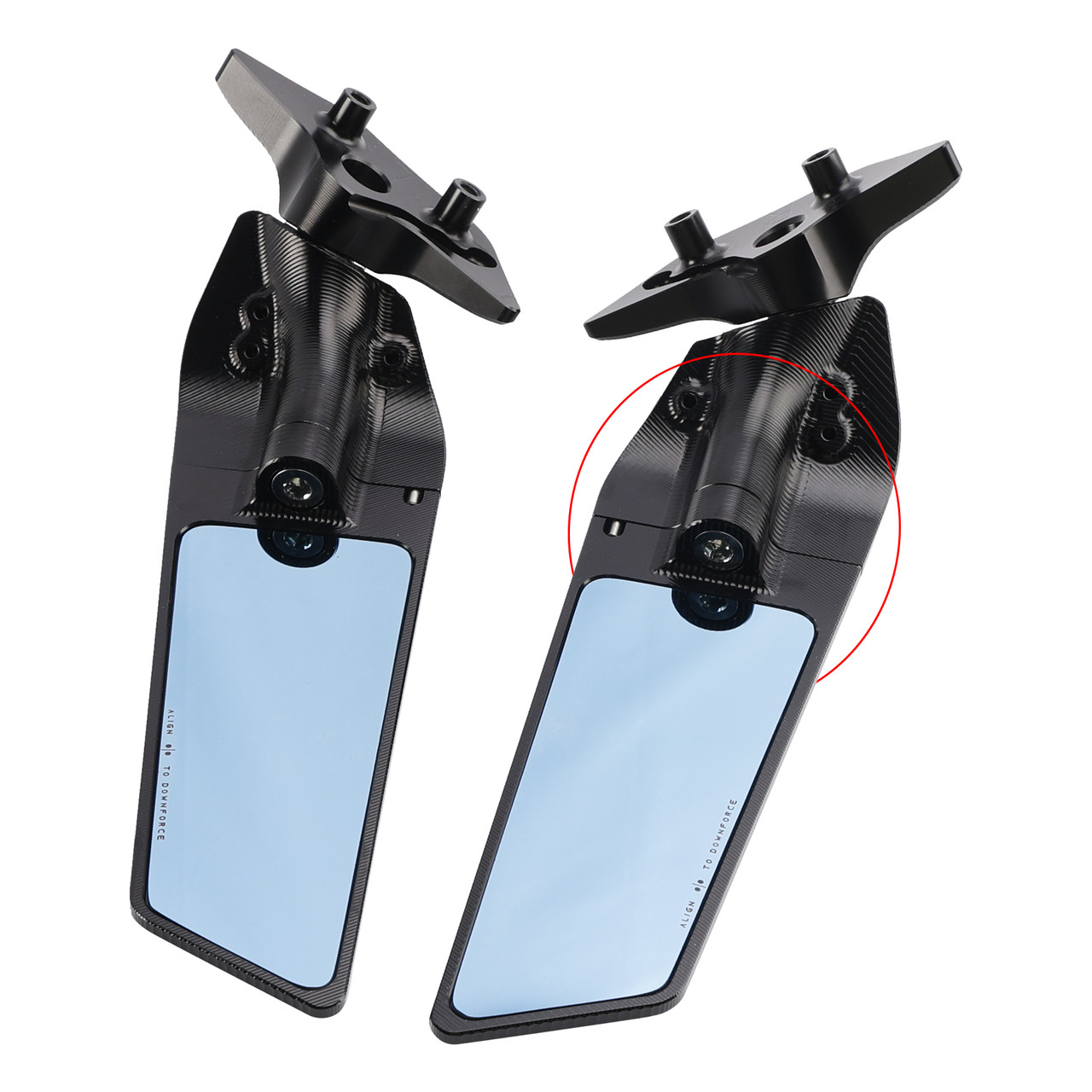 2021-2022 BMW M1000RR CNC Aluminum Adjustable Swivel Winglet Mirror Black Generic