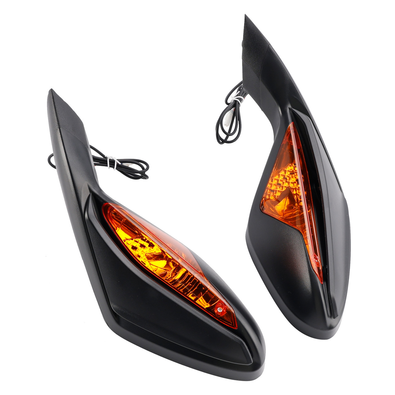 2012-2021 MV Agusta F3 675 800 Rosso Rear View Mirrors with Turn Signal Left and Right Black Generic
