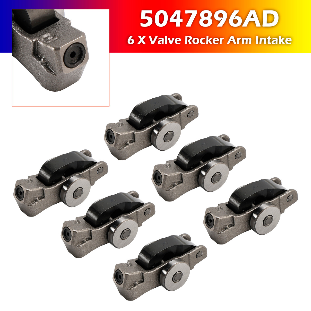 2016-2023 Jeep Gladiator Grand Cherokee Wrangler Valve Rocker Arm Intake 6PCS 5047896AD Generic