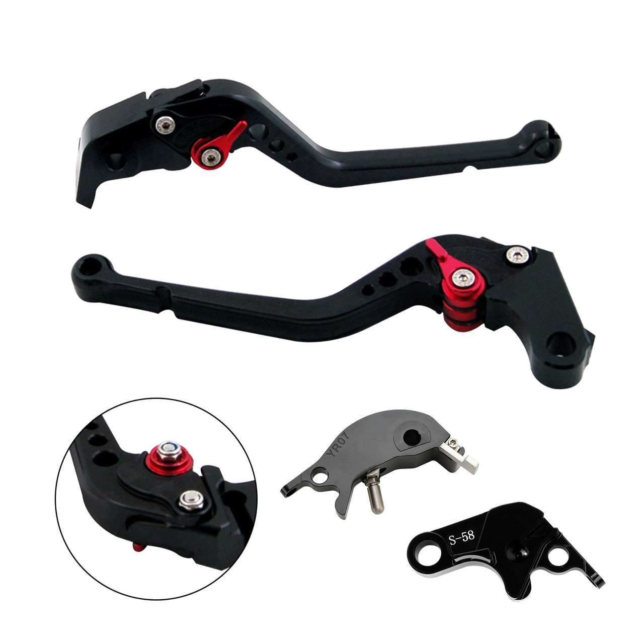 2022-2023 YAMAHA YZF R7 MT-10/SP FZ-10/SP Racing Brake & Clutch Levers Black Generic 2022-2023 YAMAHA YZF R7 MT-10/SP FZ-10/SP Racing Brake & Clutch Levers Black Generic