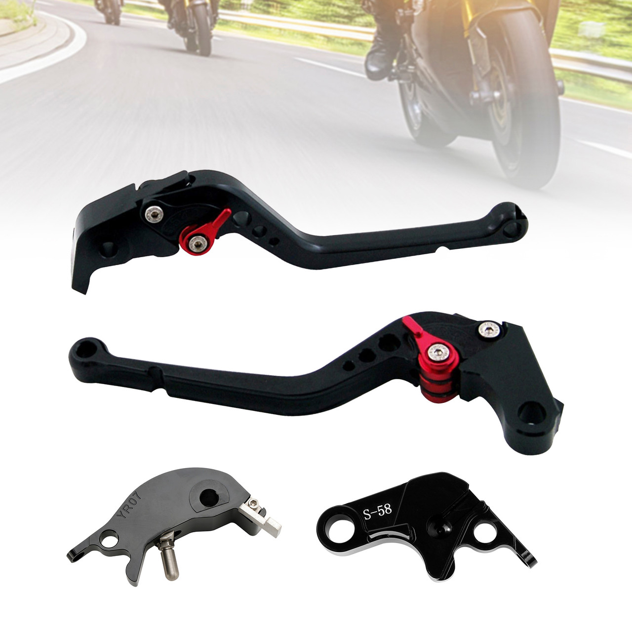 2022-2023 YAMAHA YZF R7 MT-10/SP FZ-10/SP Racing Brake & Clutch Levers Black Generic 2022-2023 YAMAHA YZF R7 MT-10/SP FZ-10/SP Racing Brake & Clutch Levers Black Generic