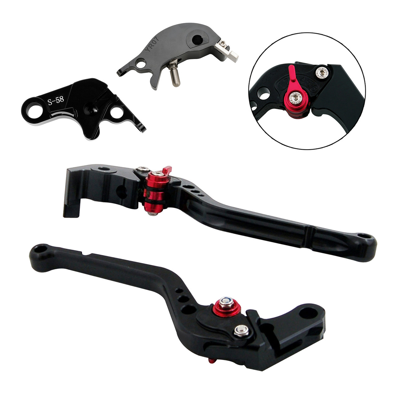 2022-2023 YAMAHA YZF R7 MT-10/SP FZ-10/SP Racing Brake & Clutch Levers Black Generic 2022-2023 YAMAHA YZF R7 MT-10/SP FZ-10/SP Racing Brake & Clutch Levers Black Generic