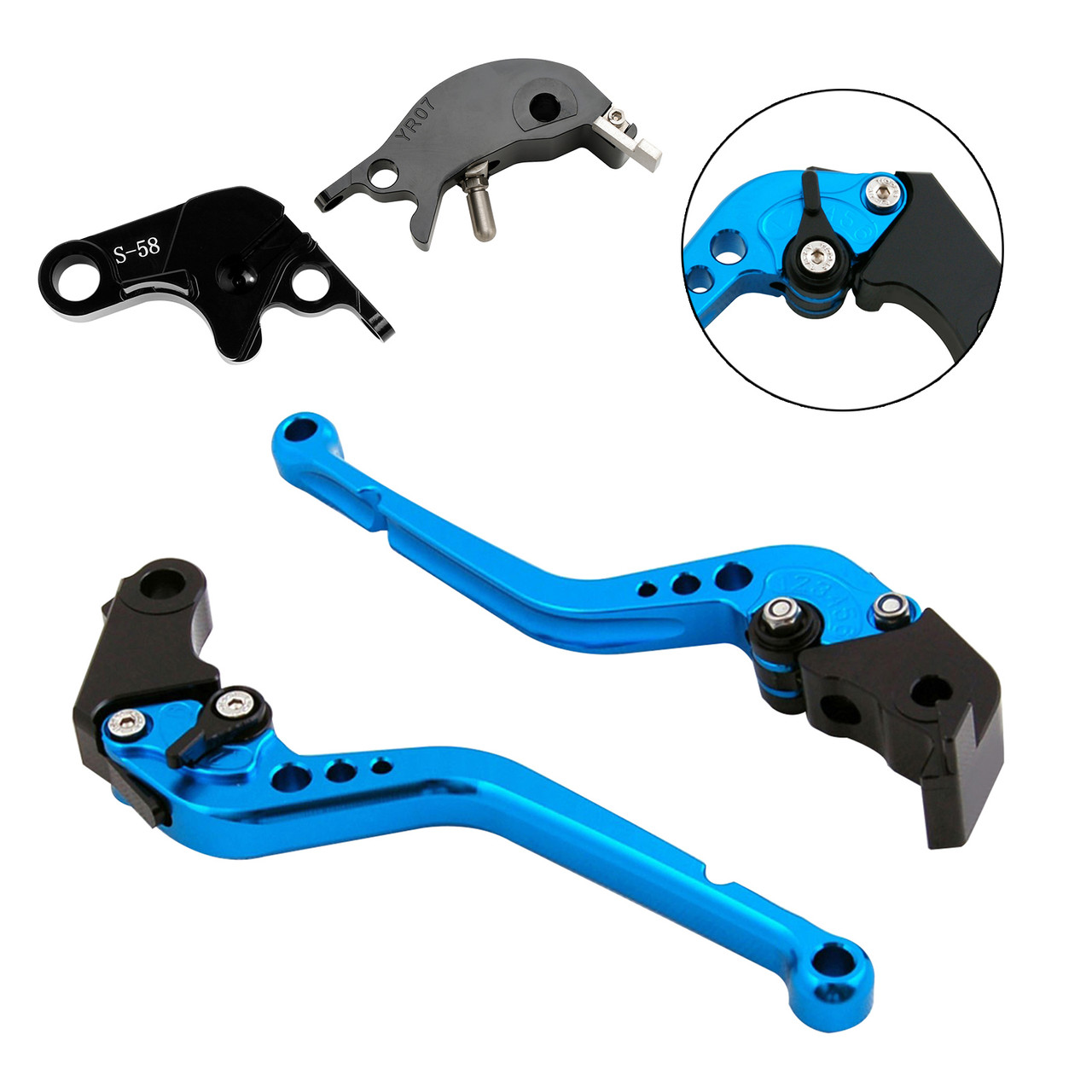 2022-2023 YAMAHA YZF R7 MT-10/SP FZ-10/SP Racing Brake & Clutch Levers Blue Generic 2022-2023 YAMAHA YZF R7 MT-10/SP FZ-10/SP Racing Brake & Clutch Levers Blue Generic