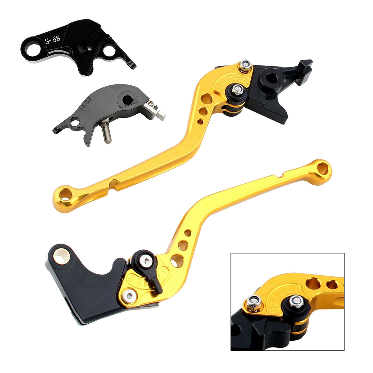 2022-2023 YAMAHA YZF R7 MT-10/SP FZ-10/SP Racing Brake & Clutch Levers Gold Generic