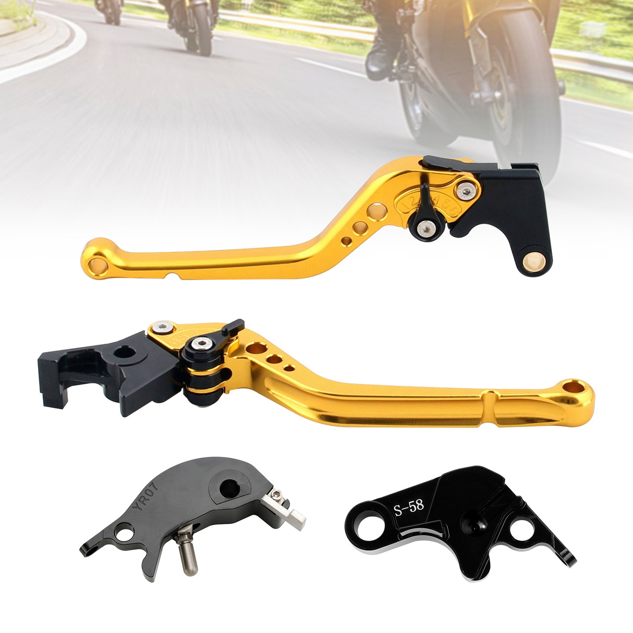 2022-2023 YAMAHA YZF R7 MT-10/SP FZ-10/SP Racing Brake & Clutch Levers Gold Generic