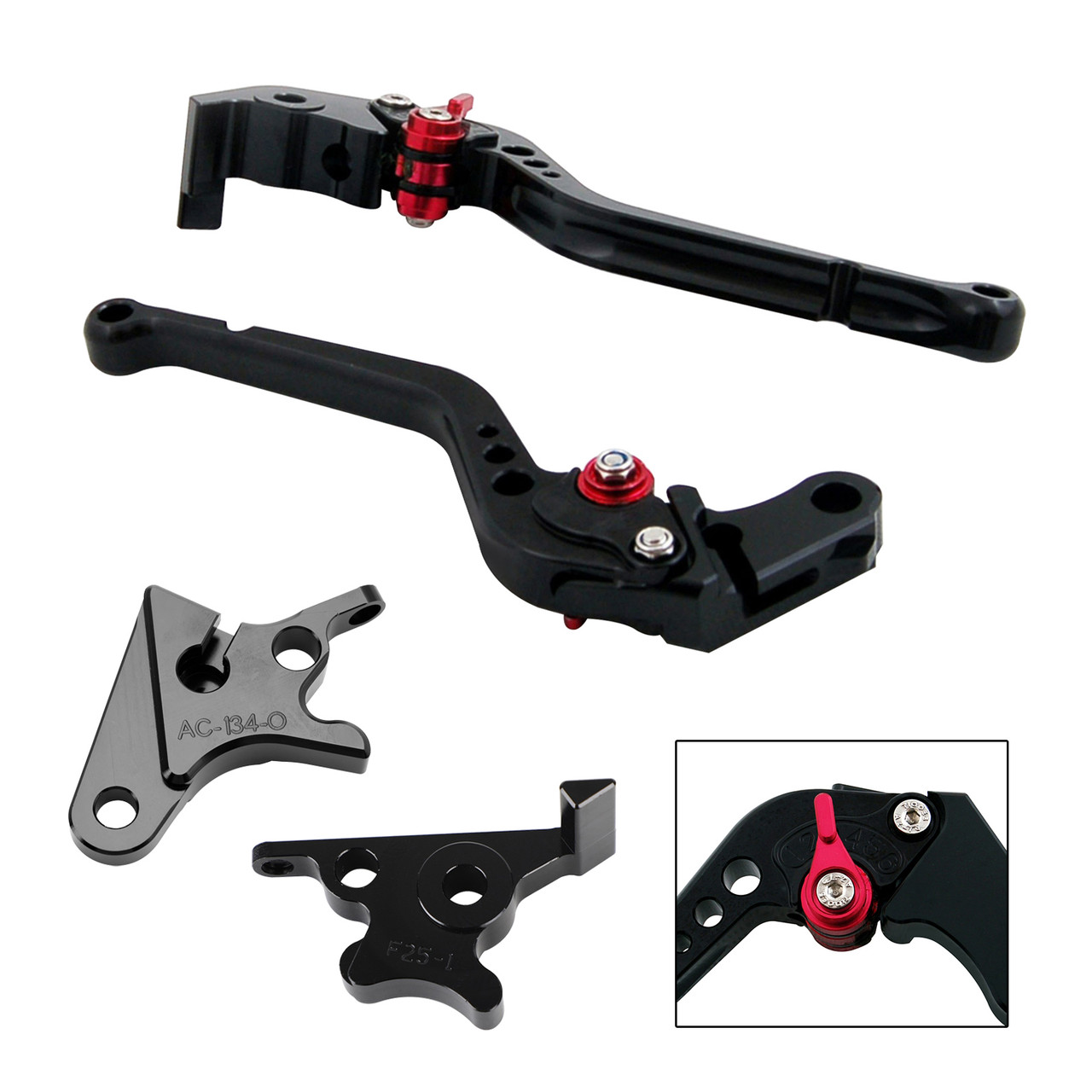2021-2023 HONDA CB350 CB350 Hness Racing Brake & Clutch Levers Black Generic 2021-2023 HONDA CB350 CB350 Hness Racing Brake & Clutch Levers Black Generic