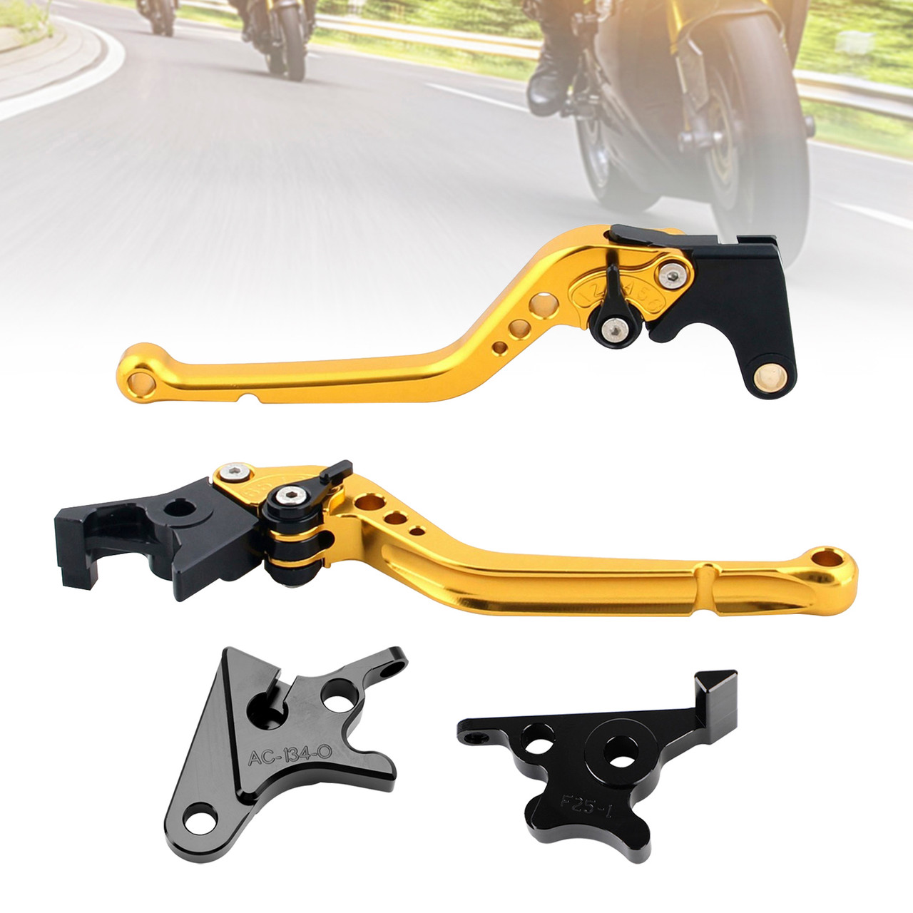 2021-2023 HONDA CB350 CB350 Hness Racing Brake & Clutch Levers Gold Generic 2021-2023 HONDA CB350 CB350 Hness Racing Brake & Clutch Levers Gold Generic