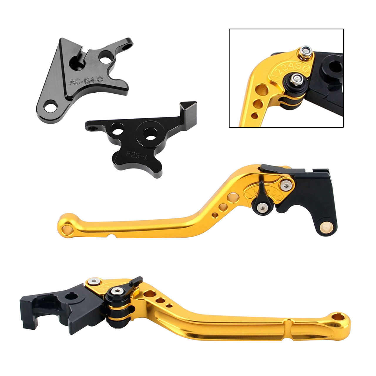 2021-2023 HONDA CB350 CB350 Hness Racing Brake & Clutch Levers Gold Generic 2021-2023 HONDA CB350 CB350 Hness Racing Brake & Clutch Levers Gold Generic