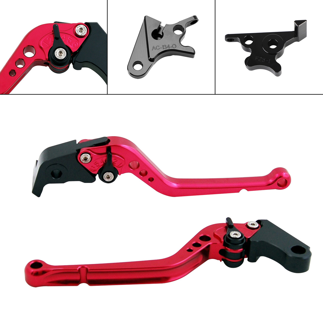 2021-2023 HONDA CB350 CB350 Hness Racing Brake & Clutch Levers Red Generic 2021-2023 HONDA CB350 CB350 Hness Racing Brake & Clutch Levers Red Generic