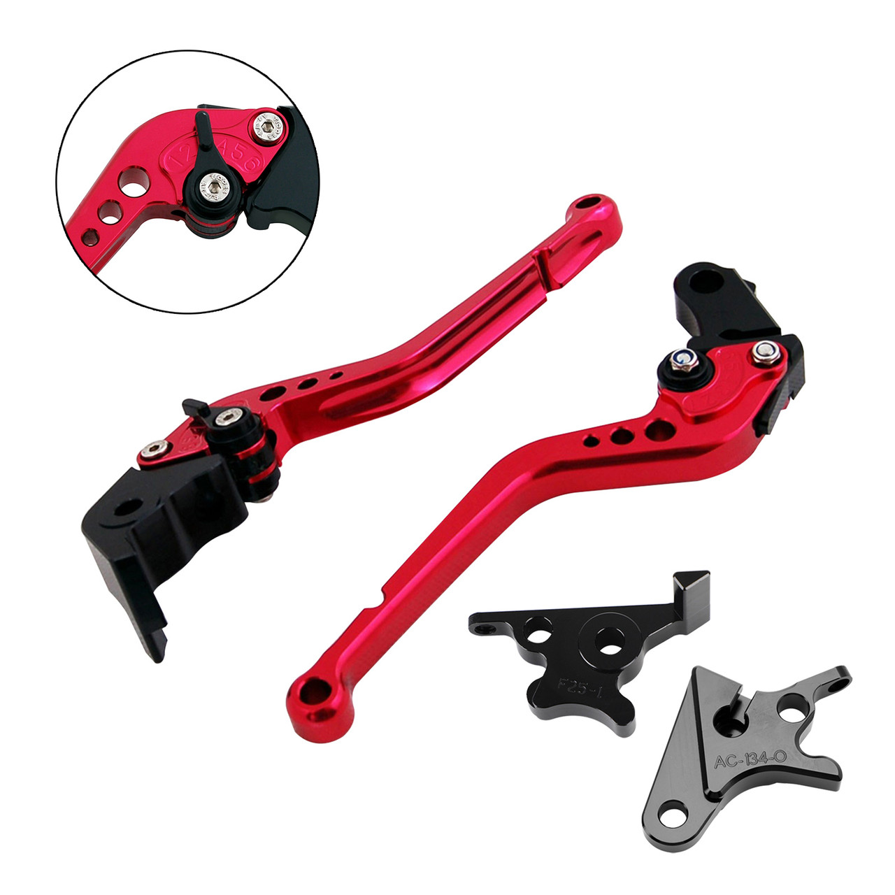 2021-2023 HONDA CB350 CB350 Hness Racing Brake & Clutch Levers Red Generic 2021-2023 HONDA CB350 CB350 Hness Racing Brake & Clutch Levers Red Generic