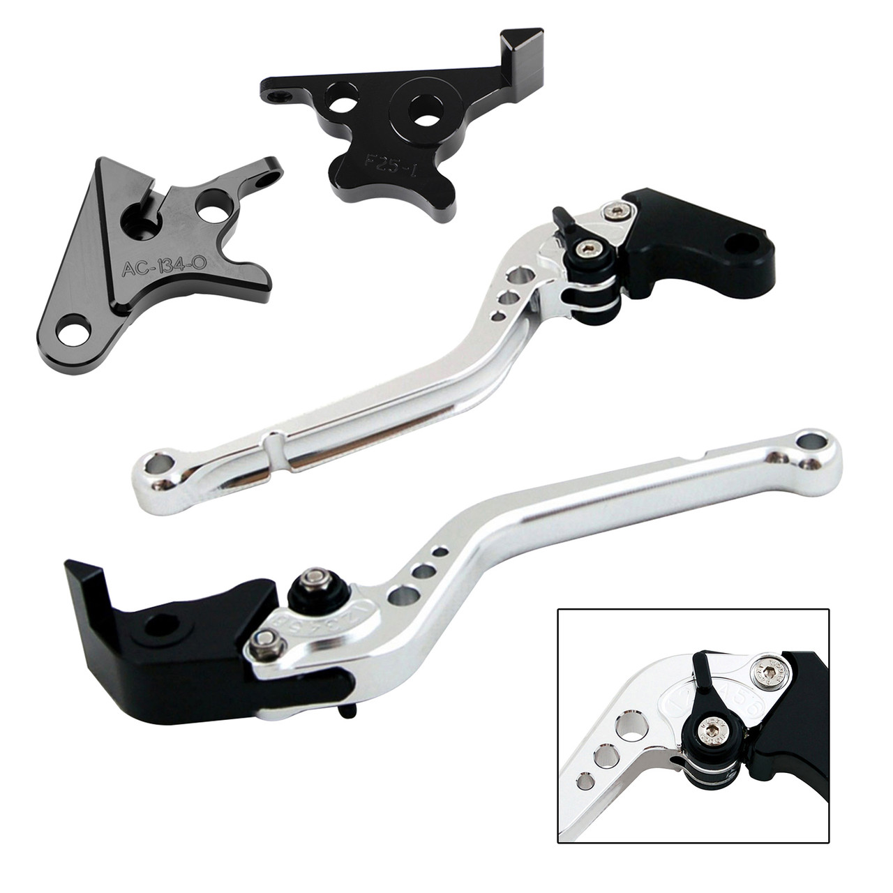 2021-2023 HONDA CB350 CB350 Hness Racing Brake & Clutch Levers Silver Generic 2021-2023 HONDA CB350 CB350 Hness Racing Brake & Clutch Levers Silver Generic