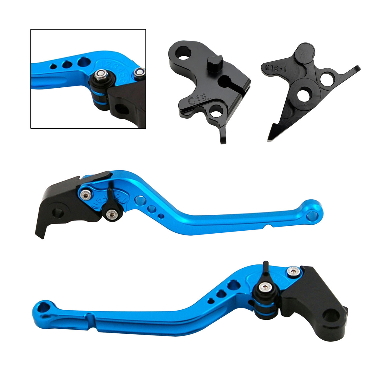 2020-2021 HONDA CRF1100L Africa Twin Racing Brake & Clutch Levers Blue Generic 2020-2021 HONDA CRF1100L Africa Twin Racing Brake & Clutch Levers Blue Generic