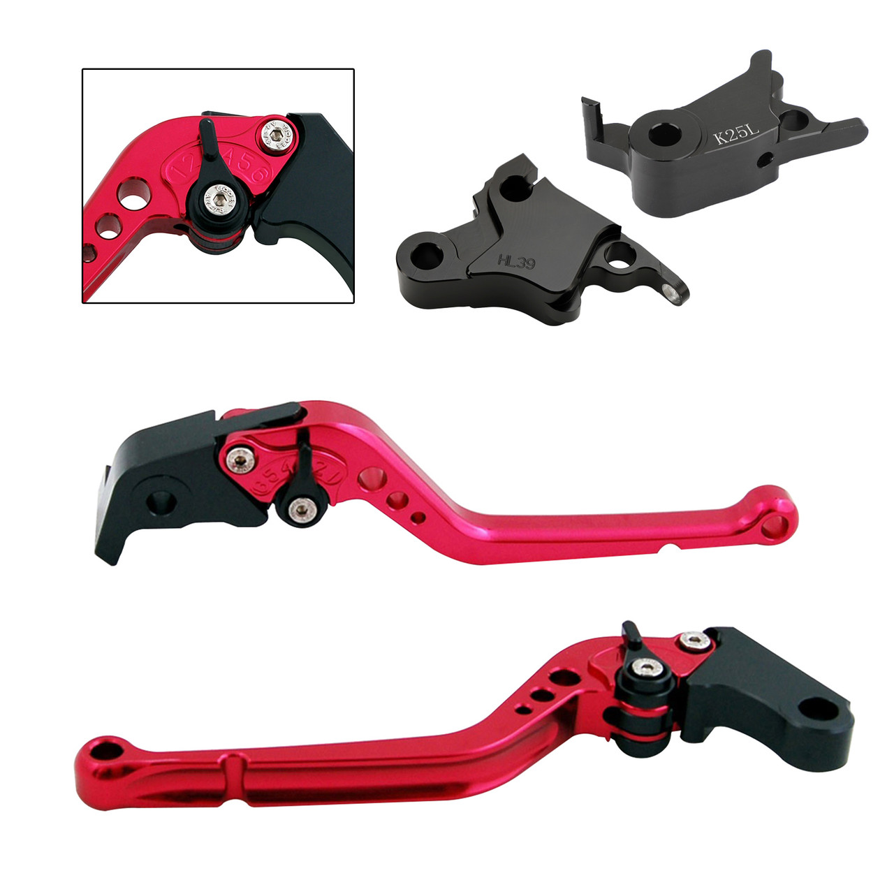 2023 CFMOTO 800NK Racing Brake & Clutch Levers Red Generic 2023 CFMOTO 800NK Racing Brake & Clutch Levers Red Generic