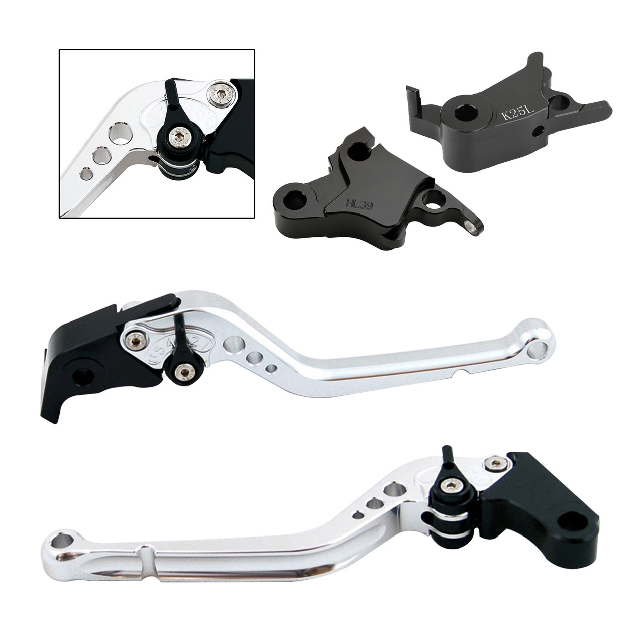 2023 CFMOTO 800NK Racing Brake & Clutch Levers Silver Generic