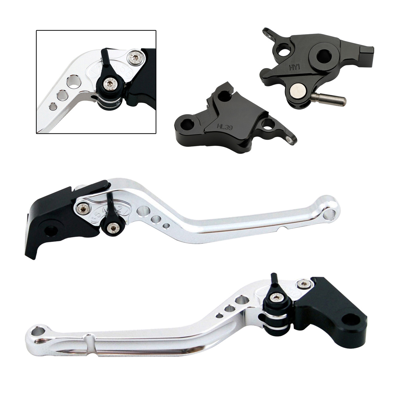 2021-2022 CFMOTO 700CL-X Heritage Long Clutch Brake Lever Silver Generic 2021-2022 CFMOTO 700CL-X Heritage Long Clutch Brake Lever Silver Generic