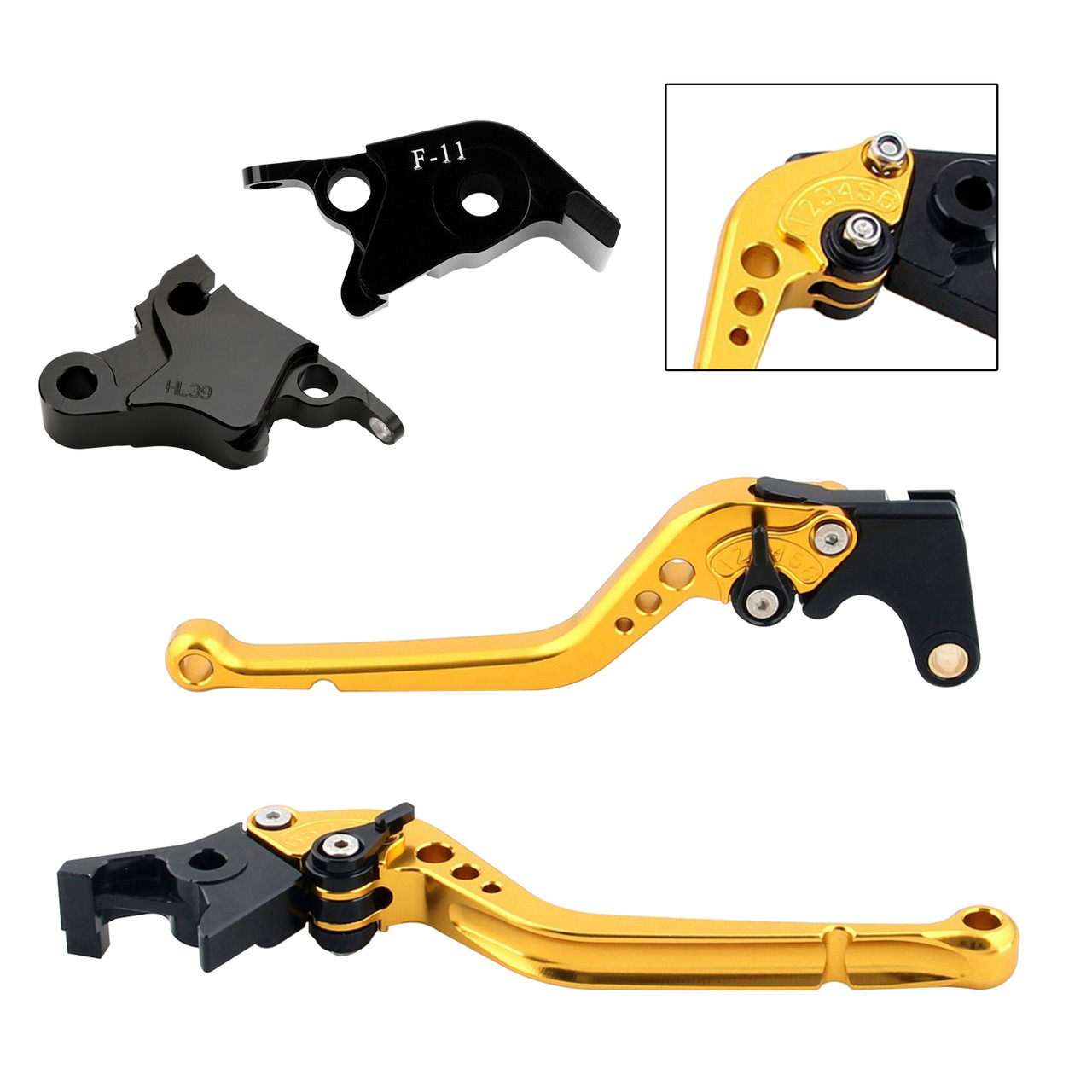 2021-2022 CFMOTO 700CL-X Sport Long Clutch Brake Lever Gold Generic 2021-2022 CFMOTO 700CL-X Sport Long Clutch Brake Lever Gold Generic