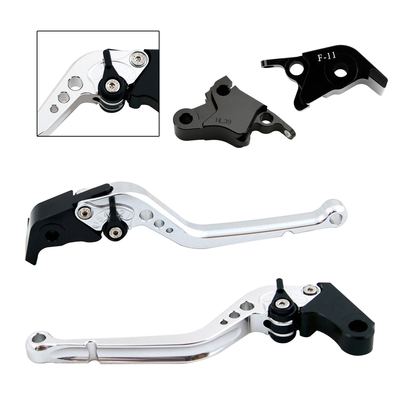2021-2022 CFMOTO 700CL-X Sport Long Clutch Brake Lever Silver Generic 2021-2022 CFMOTO 700CL-X Sport Long Clutch Brake Lever Silver Generic