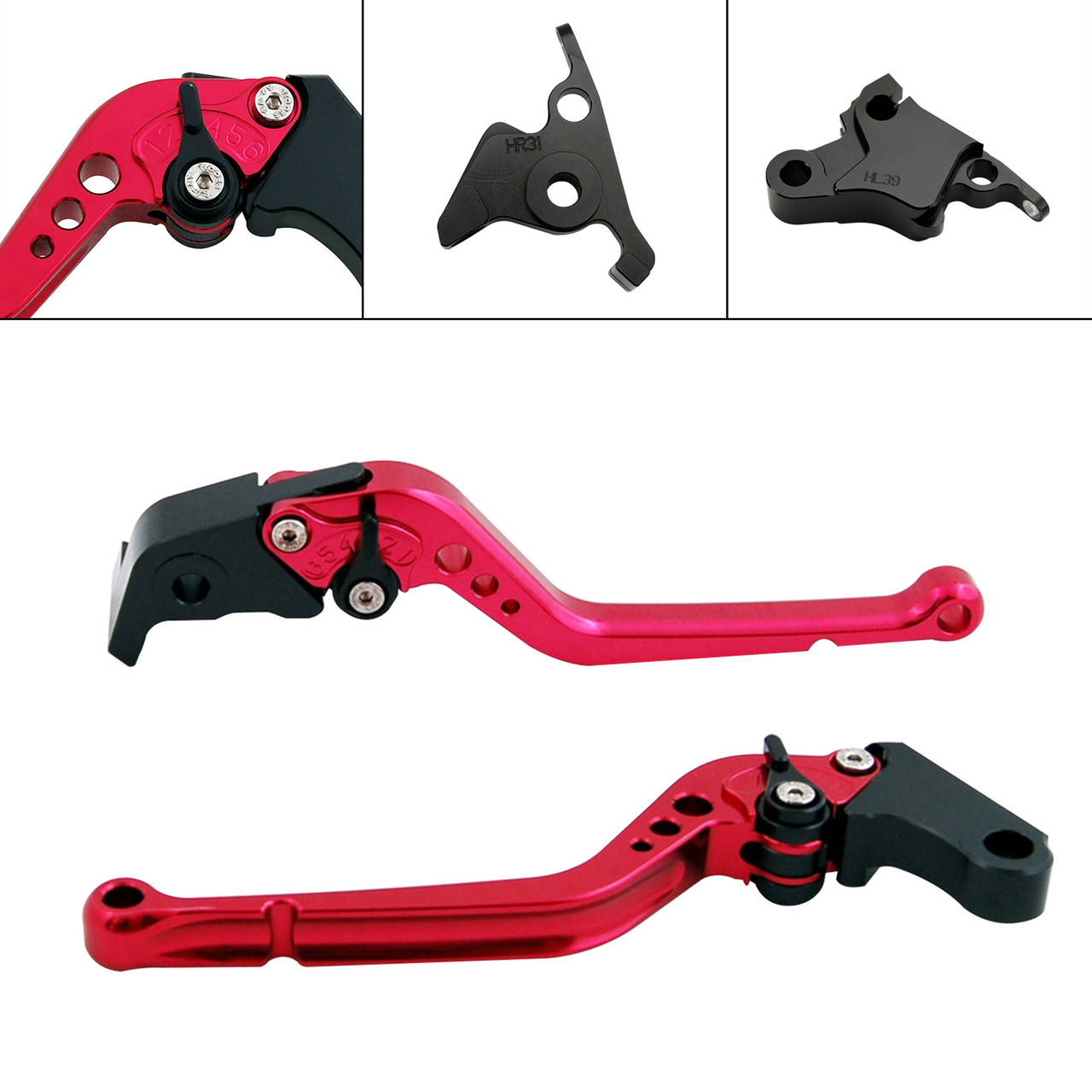 2021-2023 CFMOTO 450SS 450SR Long Clutch Brake Lever Red Generic 2021-2023 CFMOTO 450SS 450SR Long Clutch Brake Lever Red Generic