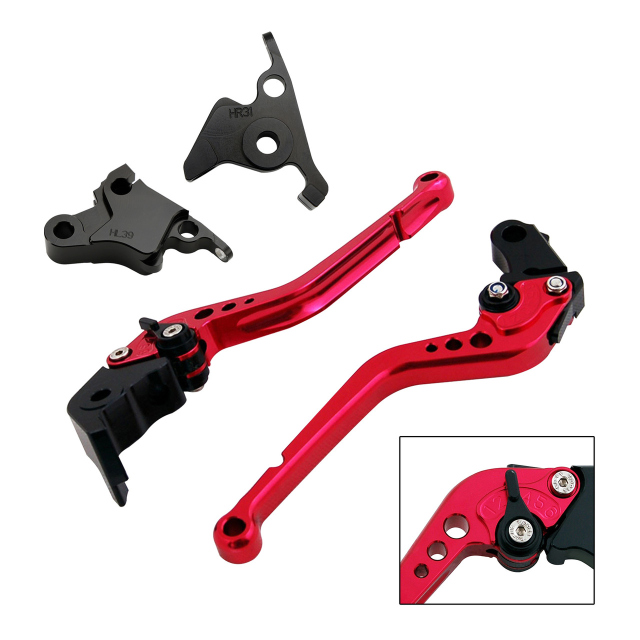 2021-2023 CFMOTO 450SS 450SR Long Clutch Brake Lever Red Generic 2021-2023 CFMOTO 450SS 450SR Long Clutch Brake Lever Red Generic