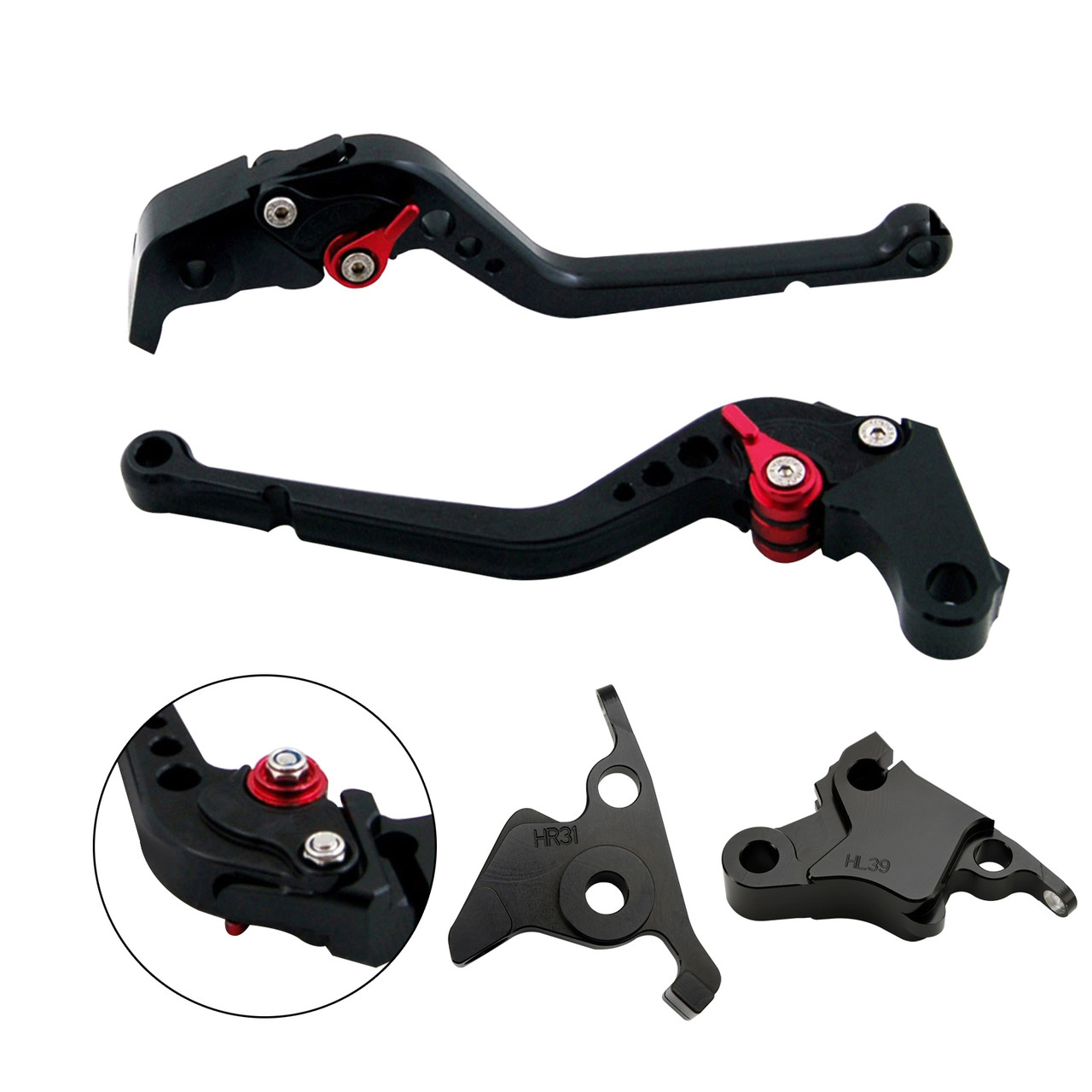 2023-2024 CFMOTO 450NK Long Clutch Brake Lever Red Generic 2023-2024 CFMOTO 450NK Long Clutch Brake Lever Red Generic