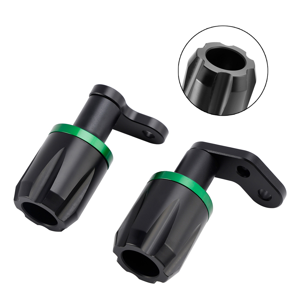 2024-2025 KAWASAKI ZX-6R ZX 6R Frame Crash Guard Sliders Bobbins Protection Green Generic