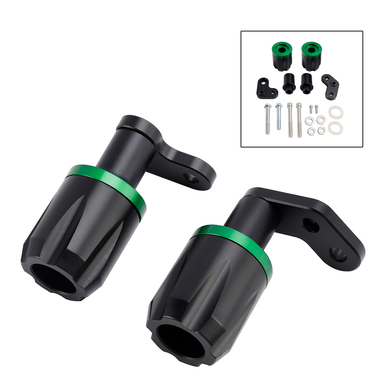 2024-2025 KAWASAKI ZX-6R ZX 6R Frame Crash Guard Sliders Bobbins Protection Green Generic