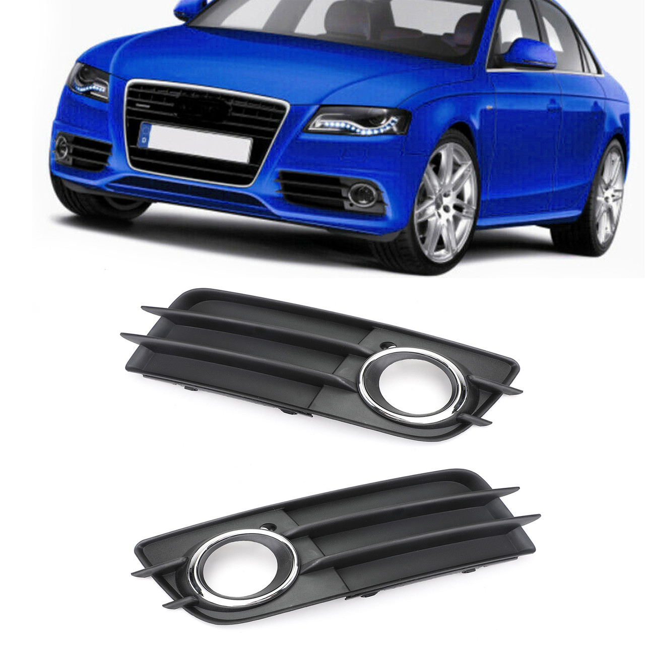 2008-2012 Audi A4 B8 S-Line S4 Pair Car Fog Light Grill Cover Left&Right Generic